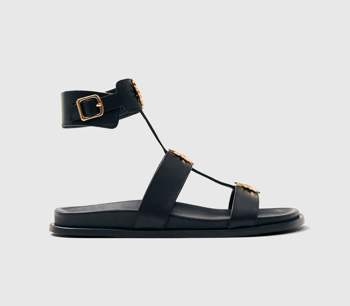 Womens ALOHAS Clarissa Sandal Black Leather