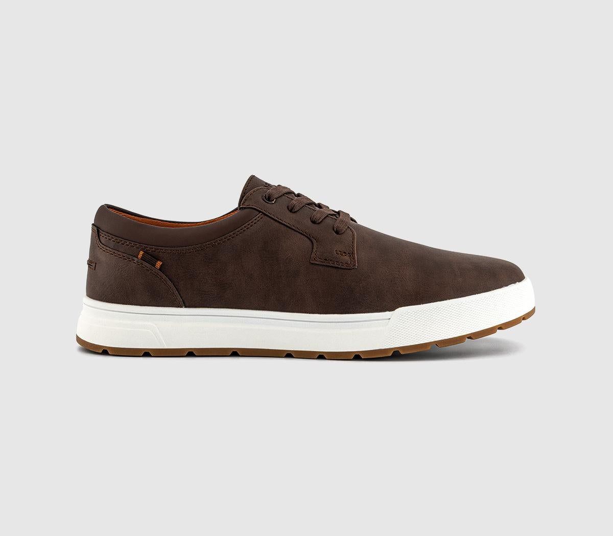 Mens OFFICE Cordell Casual Lace Up Shoes Brown