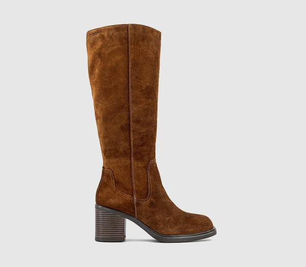 Womens Vagabond Shoemakers Meryl Knee High Boots Cocoa Suede