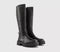 Womens Steve Madden Galina Knee High Boots Black Leather