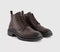 Mens OFFICE Bowie Chunky Leather Lace Boots Brown Leather
