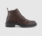 Mens OFFICE Bowie Chunky Leather Lace Boots Brown Leather