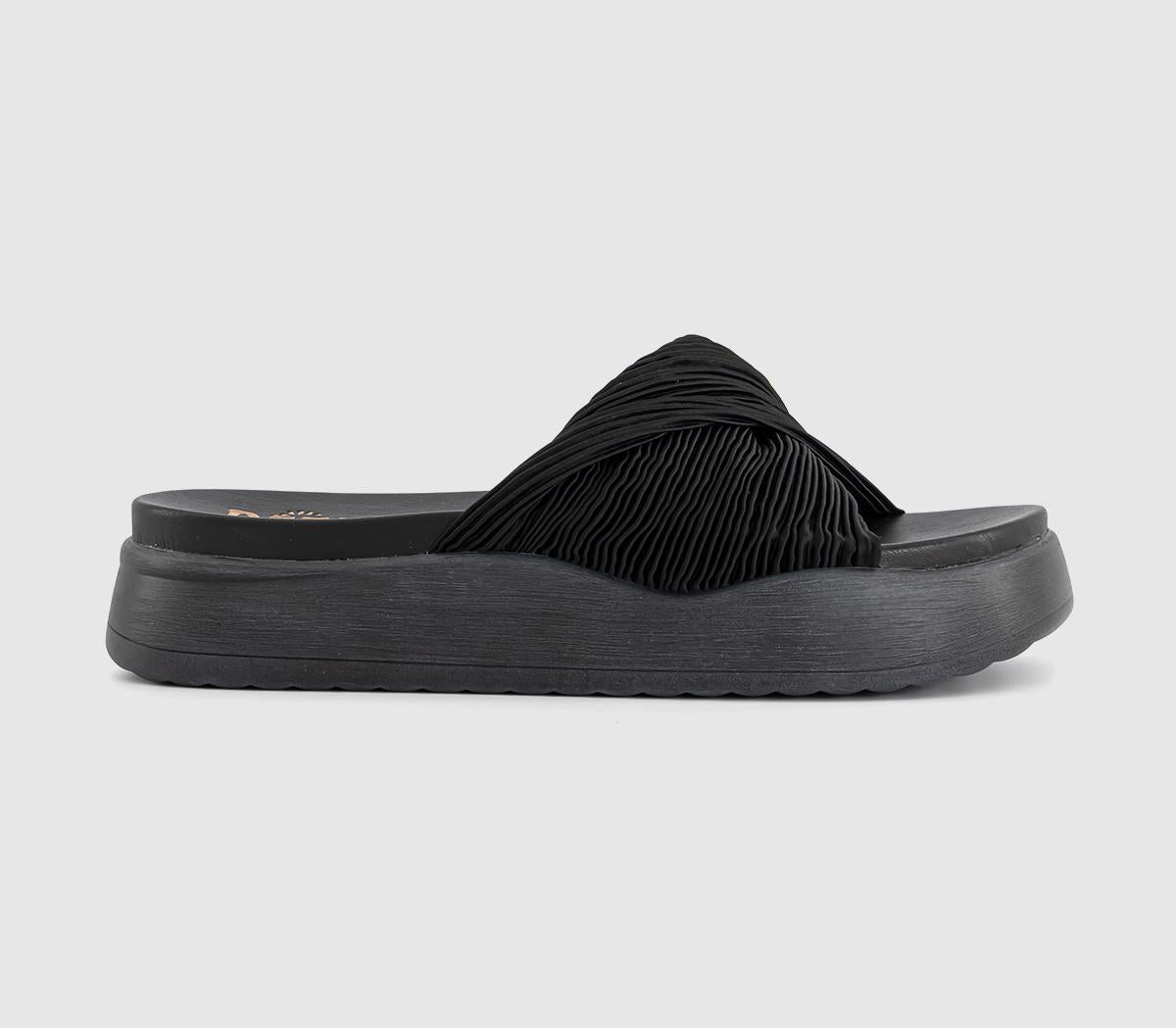 Womens Desert Fleur Gabbro Slides Black