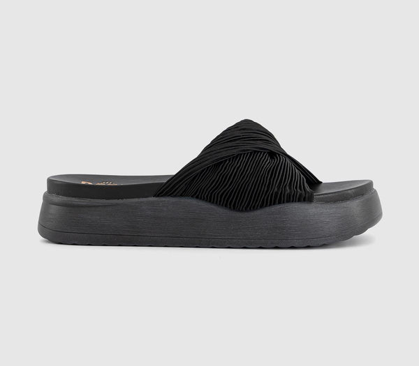 Womens Desert Fleur Gabbro Slides Black