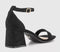 Womens OFFICE Makaya Two Part Block Heel Sandals Black