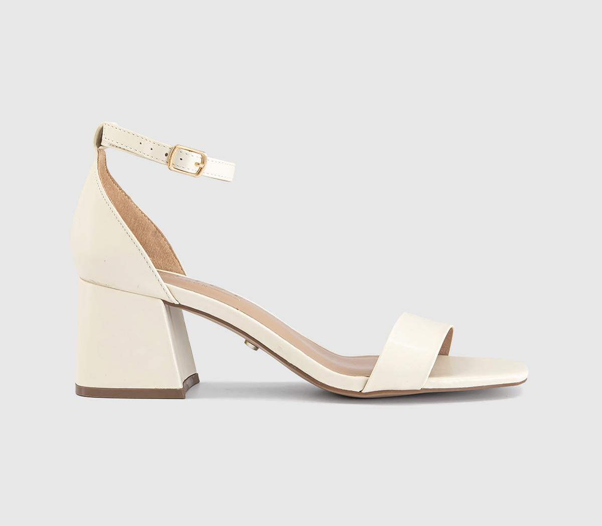 Womens OFFICE Makaya Two Part Block Heel Sandals Off White