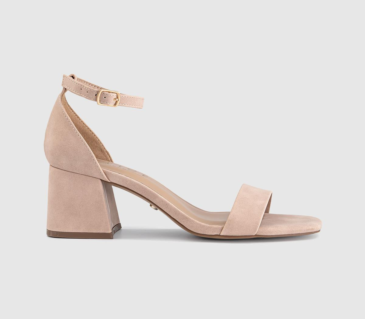 Womens OFFICE Makaya Two Part Block Heel Sandals Blush