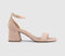 Womens OFFICE Makaya Two Part Block Heel Sandals Blush