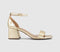 Womens OFFICE Makaya Two Part Block Heel Sandals Gold