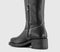 Womens OFFICE Kickstart Chunky Calf Boots Black Leather - OFFCUTS SHOES by OFFICE