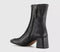 Womens OFFICE Anatomy Apron Heeled Boot Black Leather