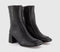 Womens OFFICE Anatomy Apron Heeled Boot Black Leather
