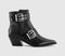 Womens OFFICE Axis Buckle Heeled Ankle Boots Black
