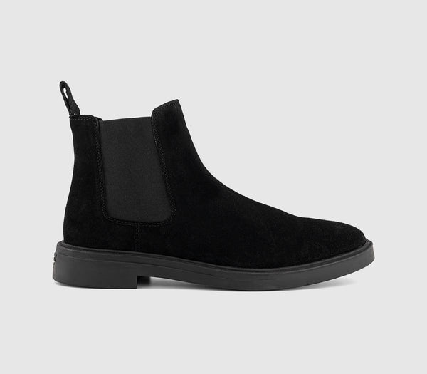Mens OFFICE Baltimore Chelsea Boots Black Suede - OFFCUTS SHOES by OFFICE
