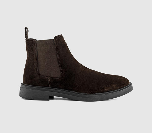 Mens OFFICE Blatimore Chelsea Boots Brown Suede