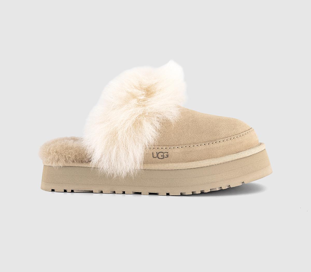 Womens UGG Disquette Chalet Slippers Sandcastle