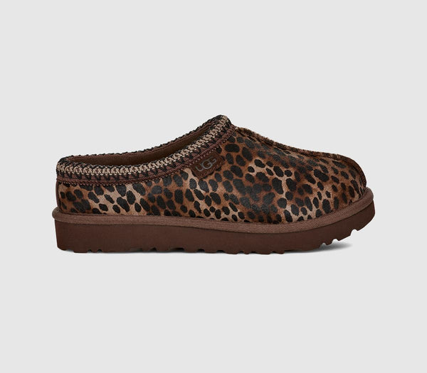 Womens UGG Tasman II Slippers Leopard Caspian Burnt Cedar