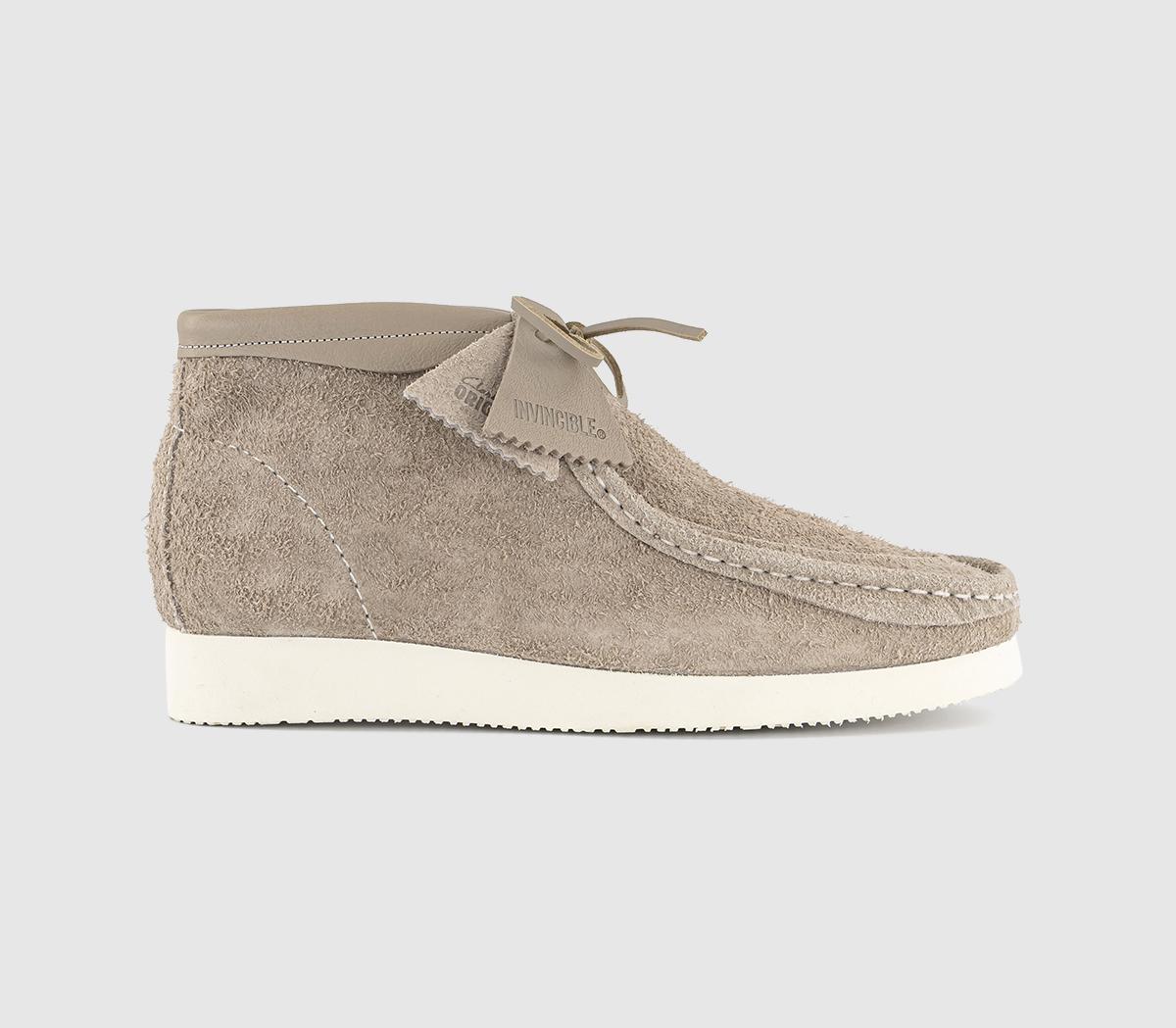 Mens Clarks Originals Invincible Wallabee Shoes Taupe