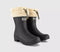 Womens Barbour Mowbray Mid Shearling Welly Boots Black