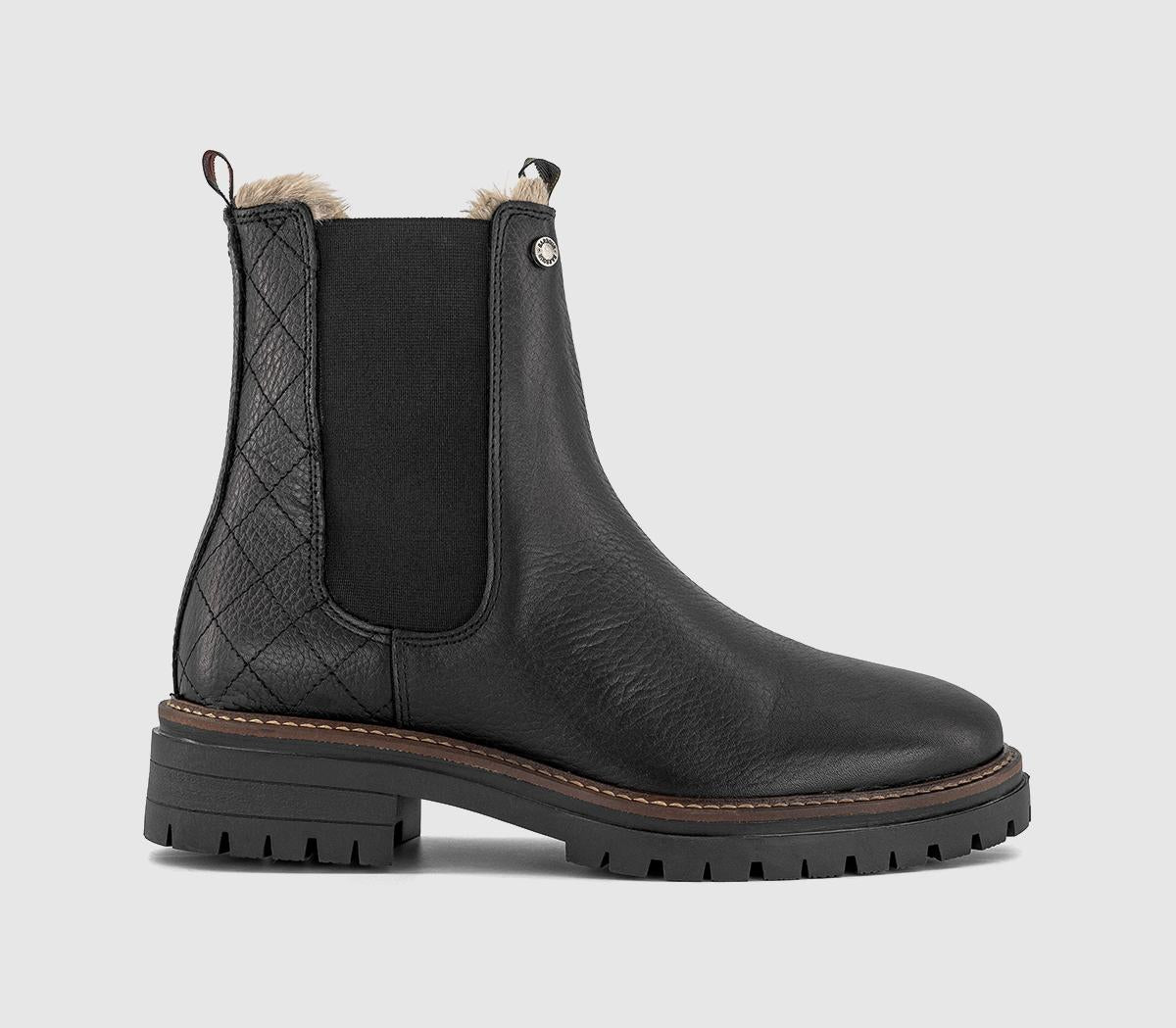 Womens Barbour Evie Warm Lined Chelsea Boots Black