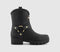 Womens Barbour Elley Harness Welly Boots Black - OFFCUTS SHOES by OFFICE