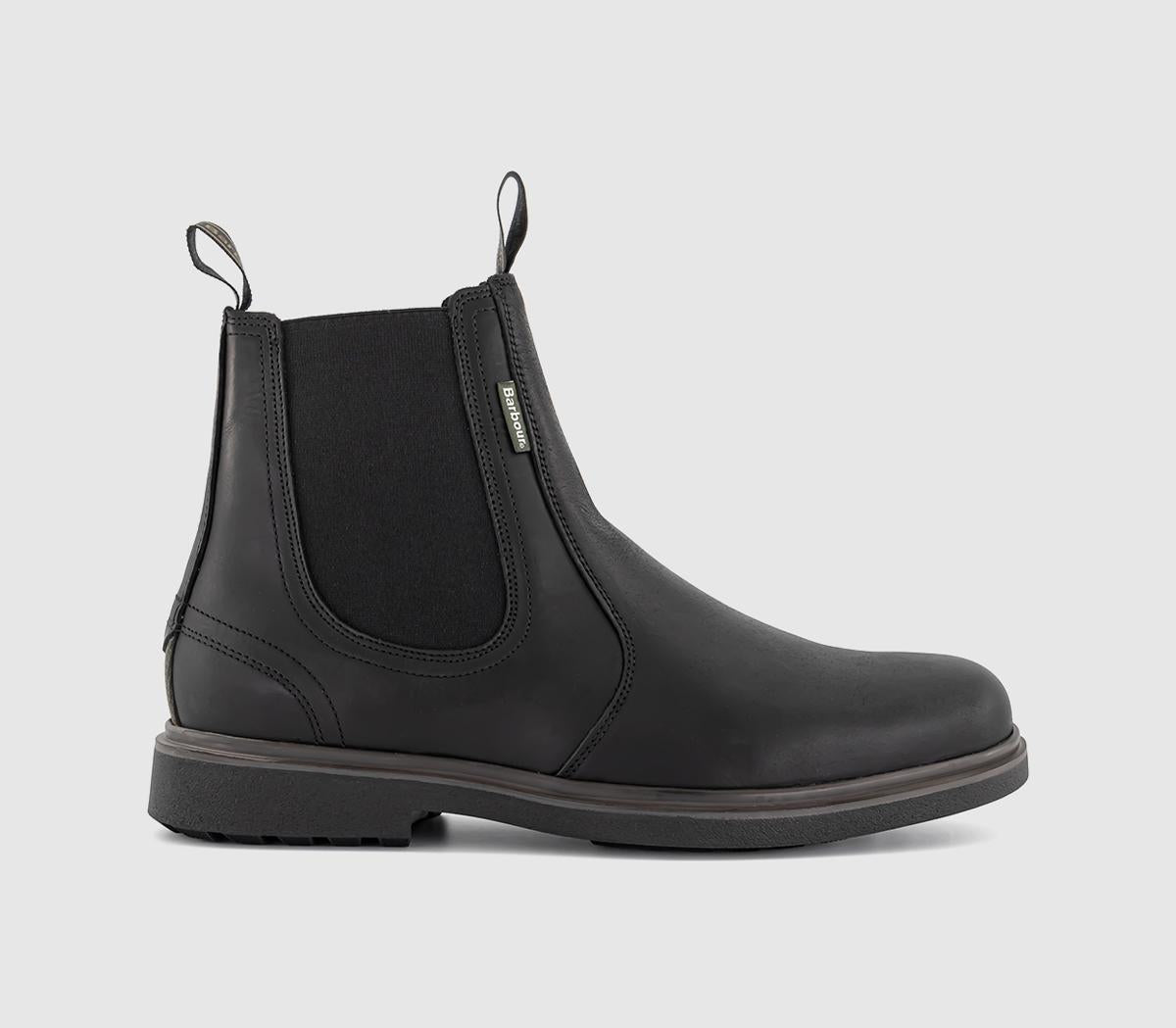 Mens Barbour Hale Chelsea Boots Black UK Size 8