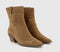 Womens OFFICE Atlanta Western Ankle Boots Tan Suede