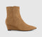 Womens OFFICE Azalea Pointed Wedge Boots Tan Faux Suede - OFFCUTS SHOES by OFFICE