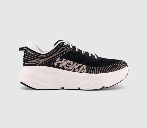 HOKA Bondi 7 Trainers Black Rose Cream F