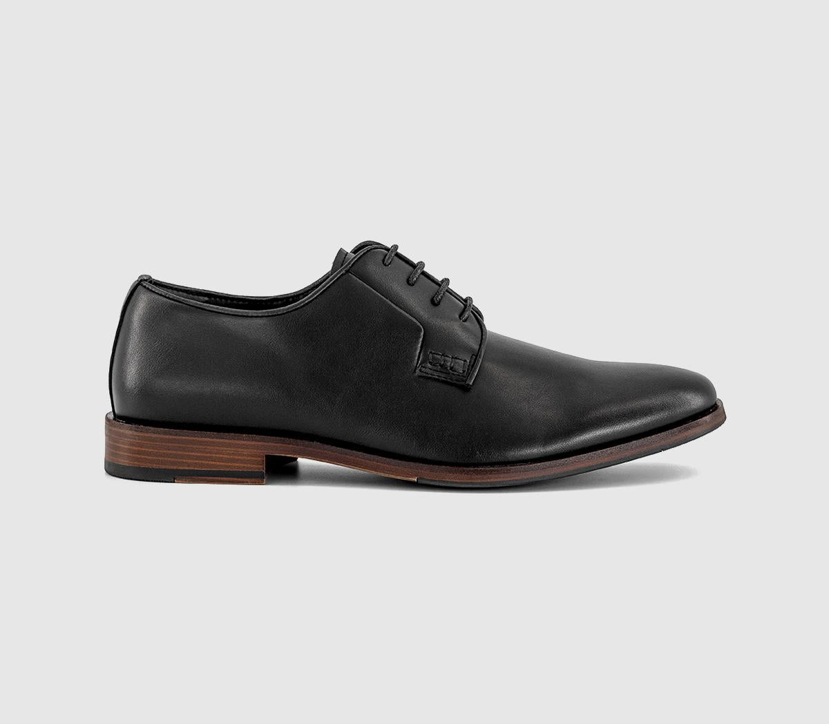 Mens OFFICE Moreland Plain Toe Derby Black