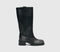 Womens ALOHAS Sajan Knee High Boots Black Leather