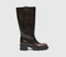 Womens ALOHAS Sajan Knee High Boots Brown Leather