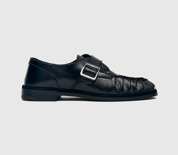 Womens ALOHAS Brandy Loafers Black Leather