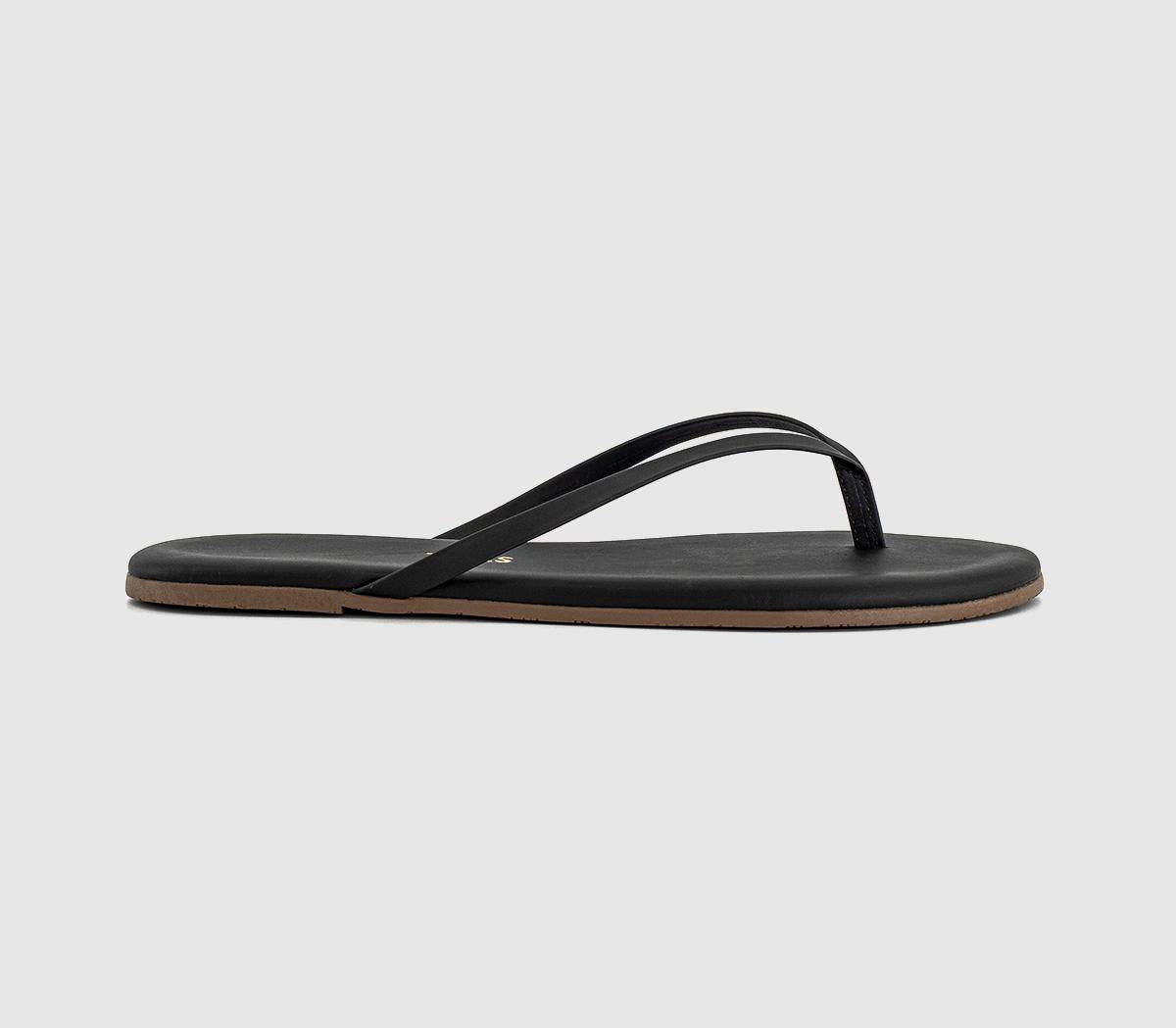 Womens TKEES Lily Liners Flip Flops Black