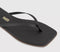 Womens TKEES Square Toe Lily Flip Flops Black