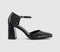 Womens OFFICE Mirelle Two Part Square Toe Block Heels Black Patent