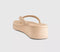 Womens Havaianas High Platform Flip Flops Golden