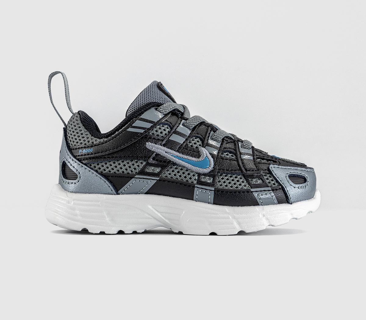 Kids Nike P-6000 Infant Trainers Smoke Greydutch Blueblack
