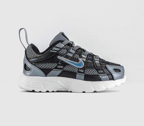 Kids Nike P-6000 Infant Trainers Smoke Greydutch Blueblack