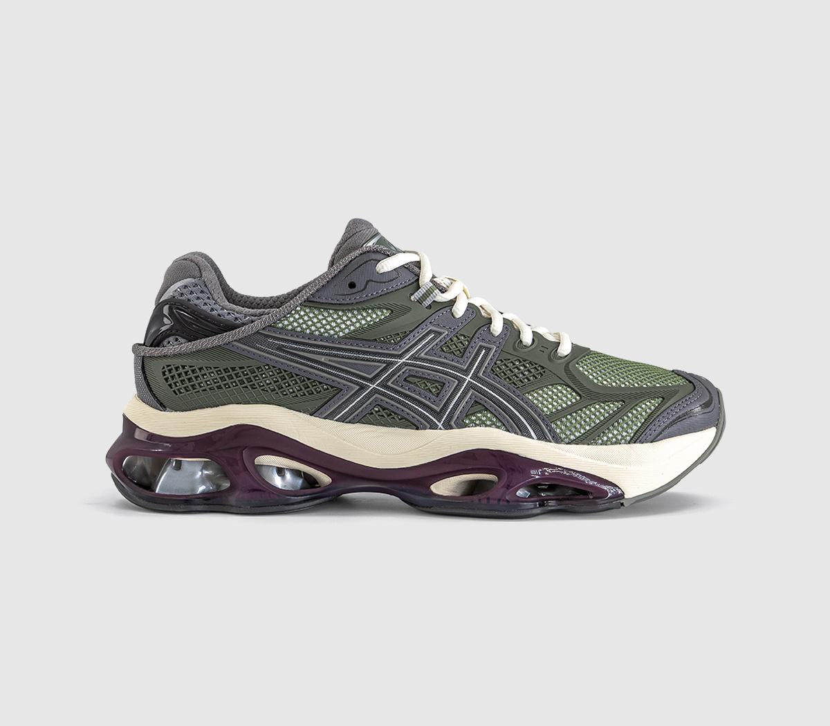 ASICS Gelkinetic 2.0 Trainers Lichen Green Beniimo Purple