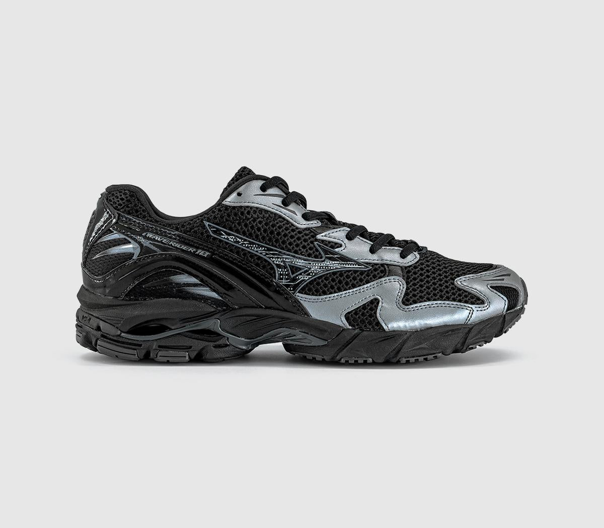 Mizuno Wave Rider 10 Trainers Black Black Sand Metallic Gray