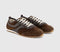 Womens OFFICE Thunder Suede Slim Sole Runner Brown Suede