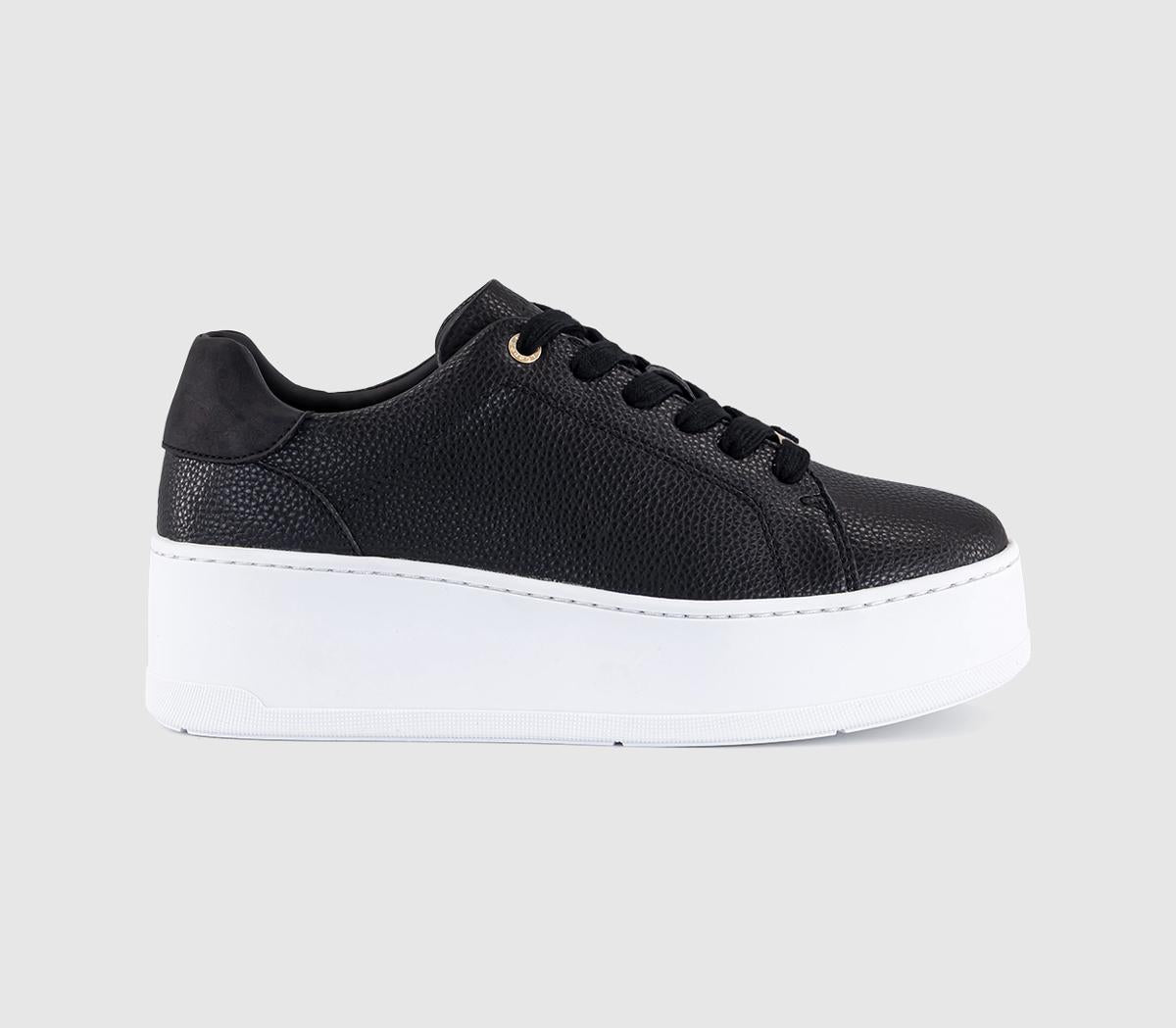 Womens OFFICE Tedi Lace Up Platform Trainers Black