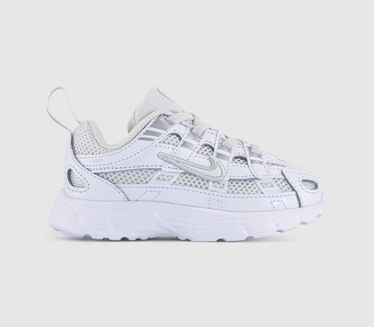 Kids Nike P-6000 Infant Trainers Platinum Tintplatinum Tintwhite UK Size 7.5 infant