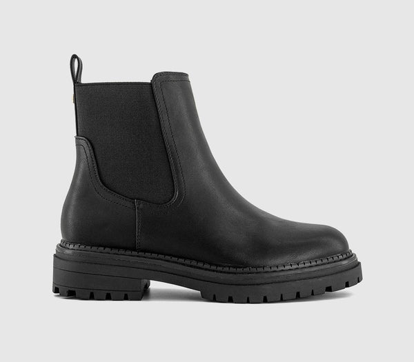 Womens OFFICE Auburn Chunky Chelsea Ankle Boots Black