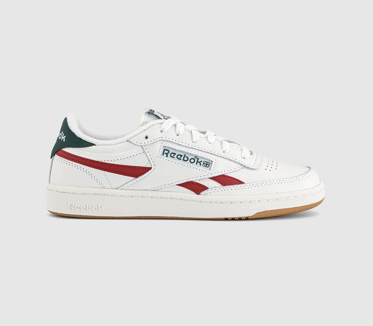 Reebok Club C Revenge Trainers White Red Green