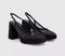 Womens OFFICE Honest Mesh Platform Slingback Heels Black Mesh