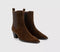 Womens OFFICE Aries Western Chelsea Ankle Boots Brown Suede