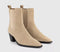 Womens OFFICE Aries Western Chelsea Ankle Boots Beige Suede