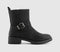 Womens EARTHADDICT Iris Buckle Detail Ankle Boots Black
